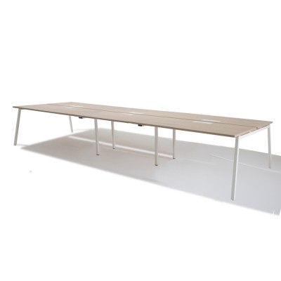 Bench de 6 bureaux pour open space - Gamme Actea
