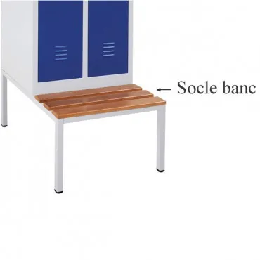 Socle banc pour vestiaire