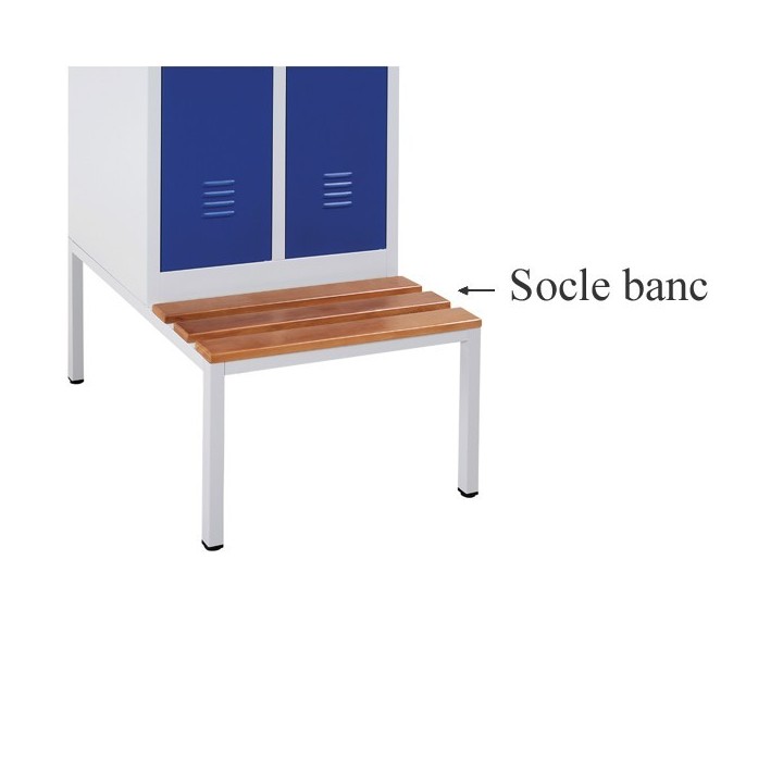 Socle banc pour vestiaire