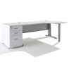 Bureau d'angle compact ELECTRA + caisson HB Bois 80 cm