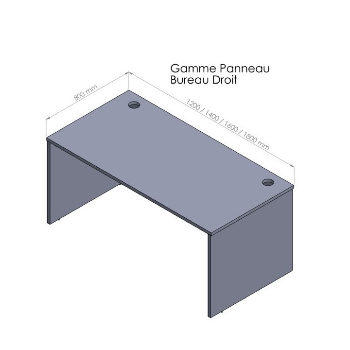 Bureau Blanc droit Panneau, un bureau simple et design | Gosto