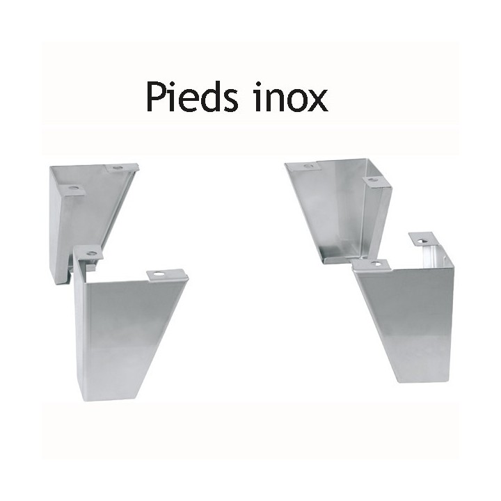 Pieds Inox pour vestiaire