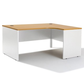 Bureau blanc d'Angle compact - Gamme Panneau | Gosto