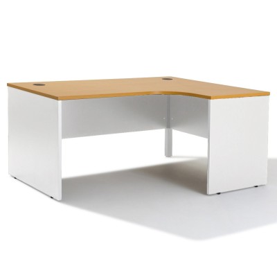 Bureau blanc d'angle compact PANNEAUX WIST