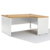 Bureau blanc d'angle compact PANNEAUX WIST