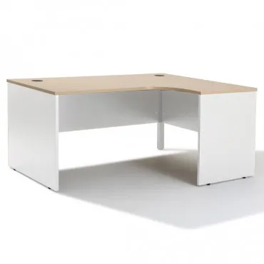 Bureau blanc d'angle compact PANNEAUX WIST