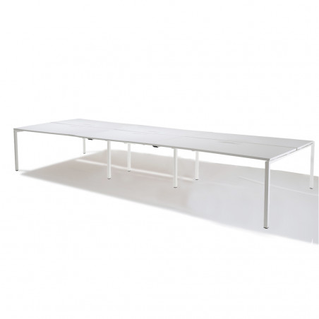 Bench de 6 bureaux pour open space- Gamme Sierra