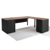 Bureau d'angle PURE WIST + retour caisson porteur Métal 60 cm et HB 80 cm