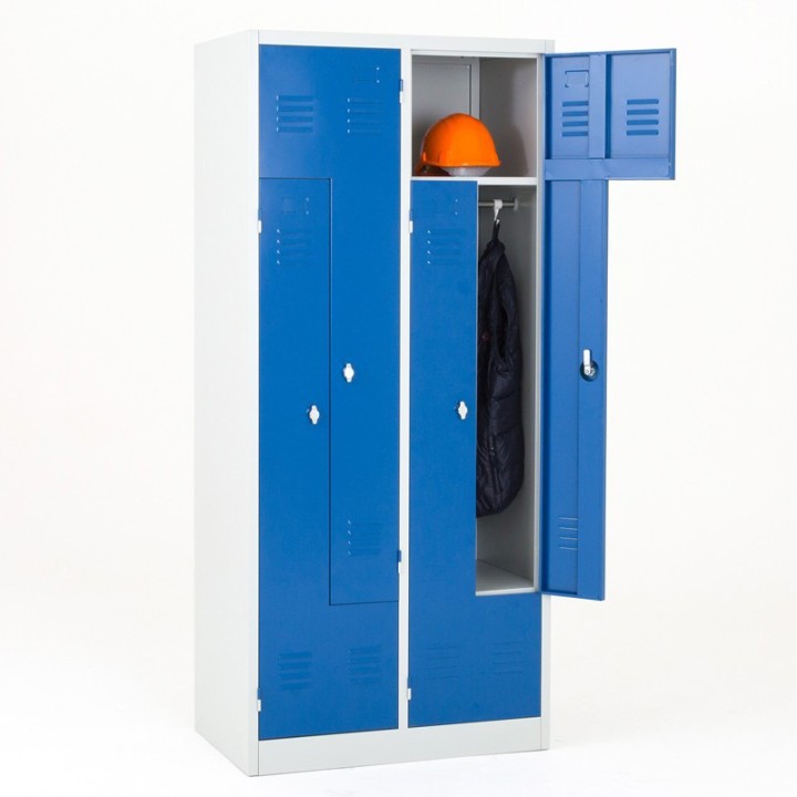 Vestiaire armoire metallique en L ou Z pour 4 personnes - Gosto