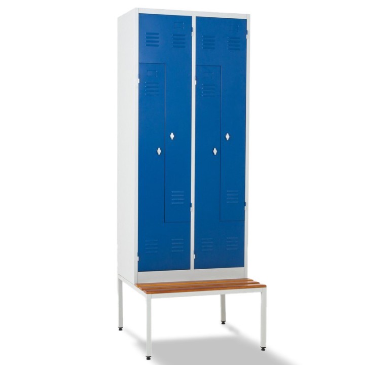 Vestiaire armoire metallique en L ou Z pour 4 personnes - Gosto