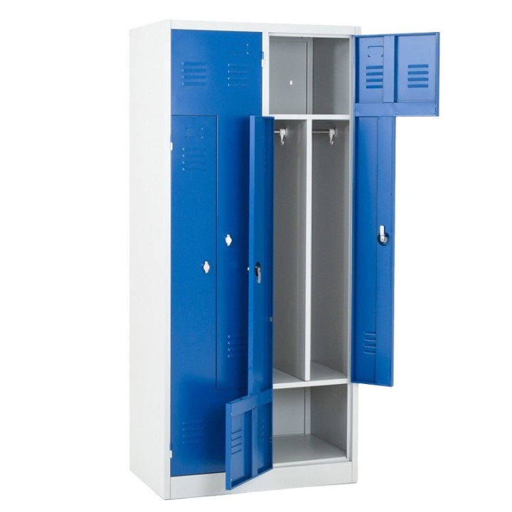 Vestiaire armoire metallique en L ou Z pour 4 personnes - Gosto