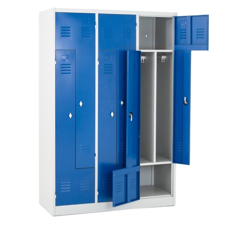 Vestiaire armoire metallique en L ou Z 6 personnes - Gosto