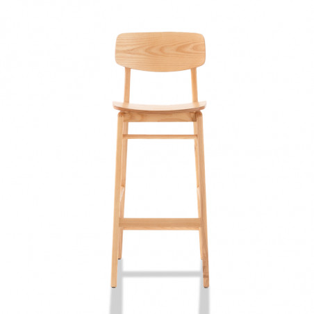 Tabouret Haut Bois avec dossier Boni