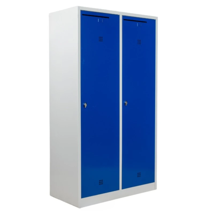 Vestiaire double bi place monobloc 5 cases - penderie