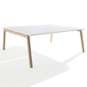 Table de réunion rectangulaire Cosy Wood 8 personnes L 180 x P 120 cm