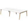 Bench de 4 bureaux pour open space - Gamme Cosy wood