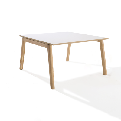 Table de réunion carrée 4 personnes Cosy Wood L 120 x P 120 cm
