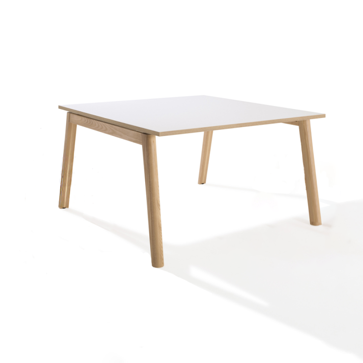Table de réunion carrée 4 personnes Cosy Wood L 120 x P 120 cm
