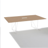 Table de réunion rectangulaire chêne ambré ARCHI 8 à 10 personnes