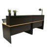 Bureau comptoir 2 personnes Panneaux anthracite