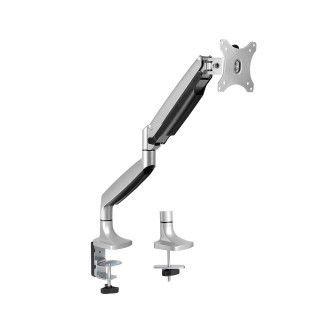 Support pour écran d'ordinateur 1 bras articulé aluminium gris