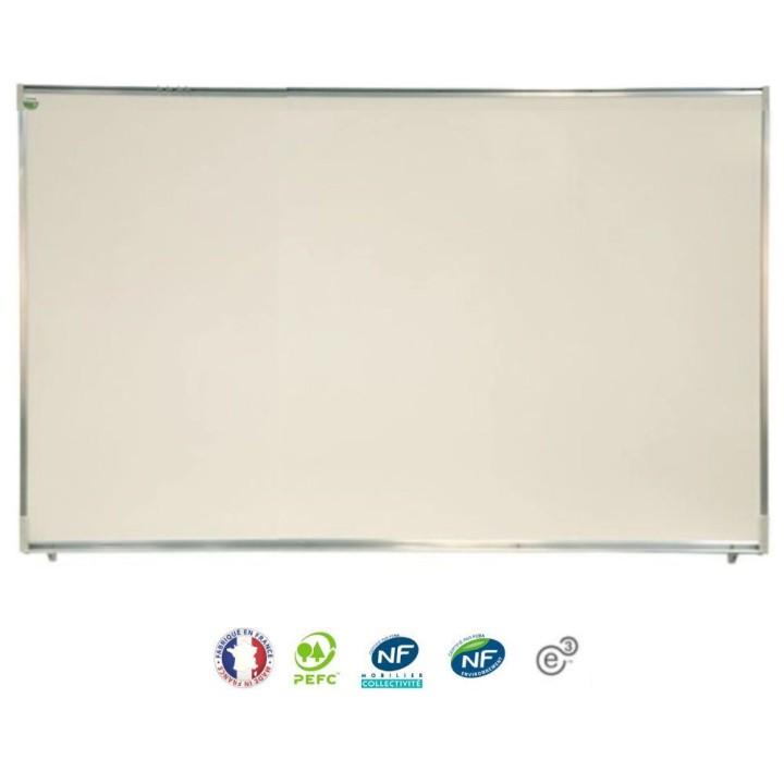 Tableau blanc magnétique émail 100x200 cm - NF