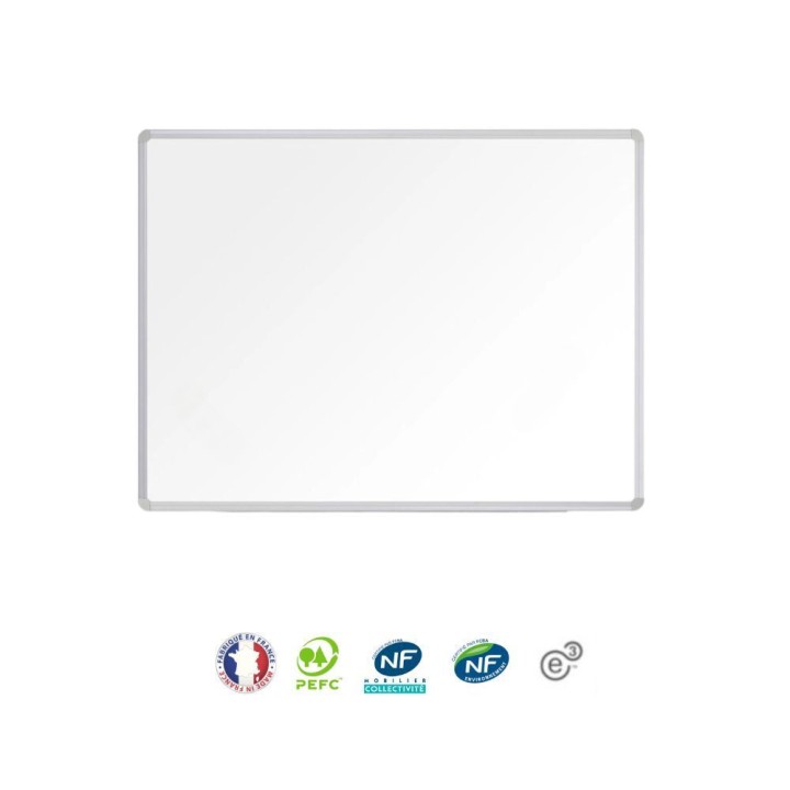 Tableau blanc effaçable magnétique 60x90 cm - NF