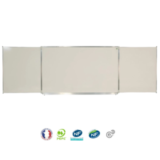 Tableau blanc tryptique 100 x 400 cm NF