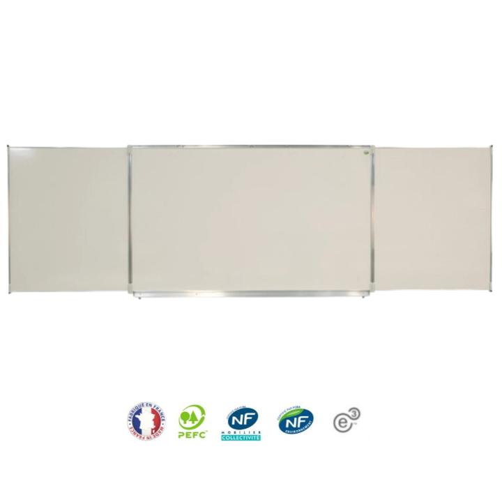 Tableau blanc tryptique 100 x 400 cm NF