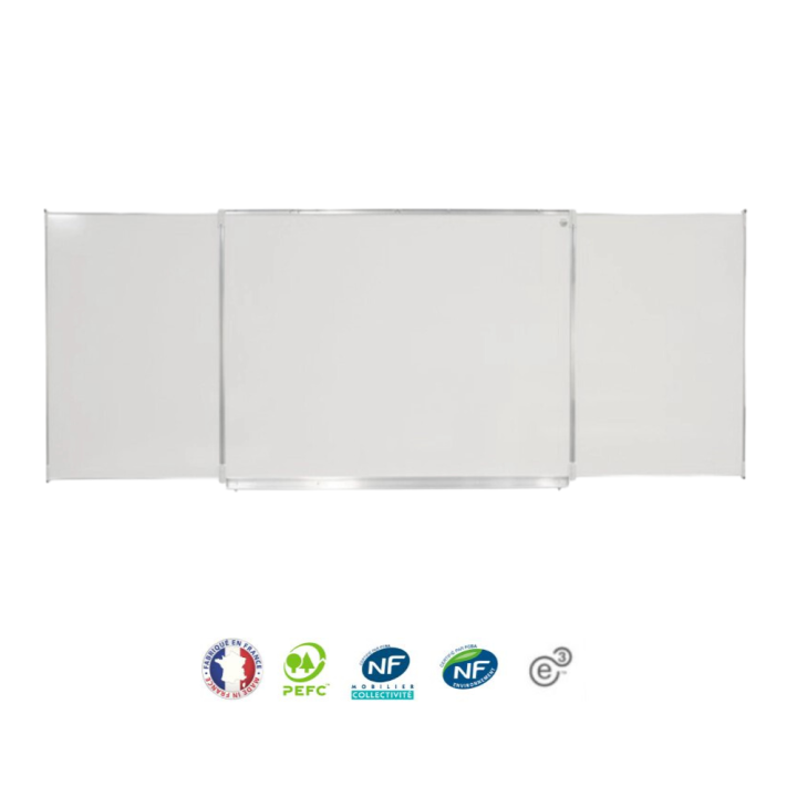 Tableau blanc tryptique 120 x 300 cm NF