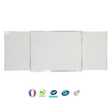 Tableau blanc tryptique 120 x 400 cm NF