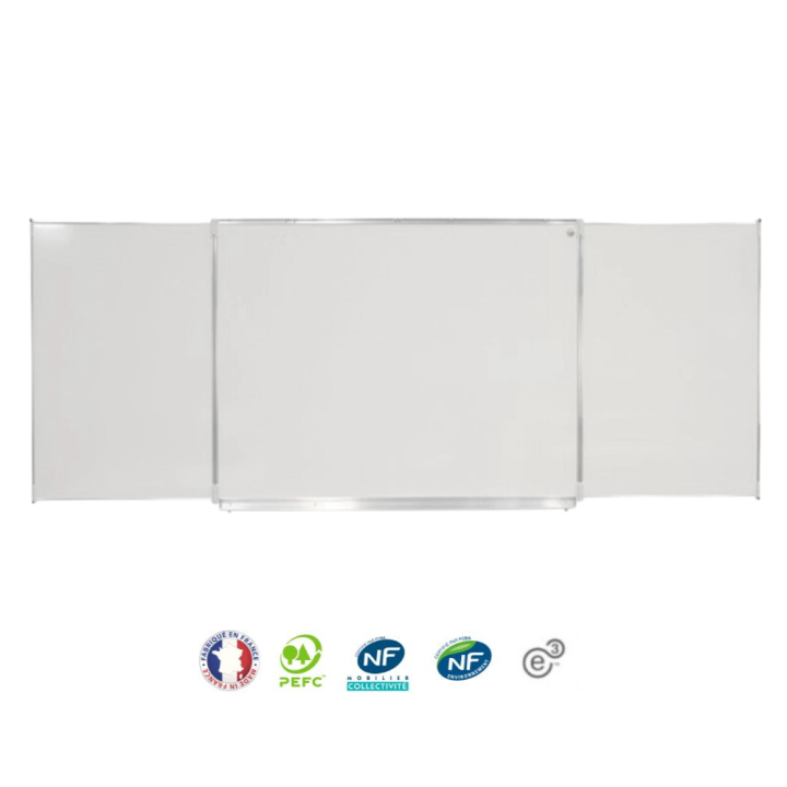 Tableau blanc tryptique 120 x 400 cm NF