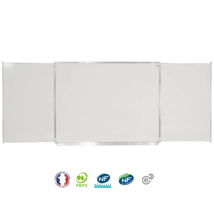 Tableau blanc tryptique 120 x 480 cm NF