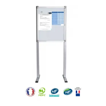 Vitrine affichage extérieur sur pied 4xA4 NF