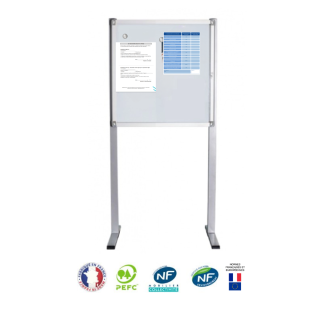Vitrine affichage extérieur sur pied 6xA4 NF | Gosto