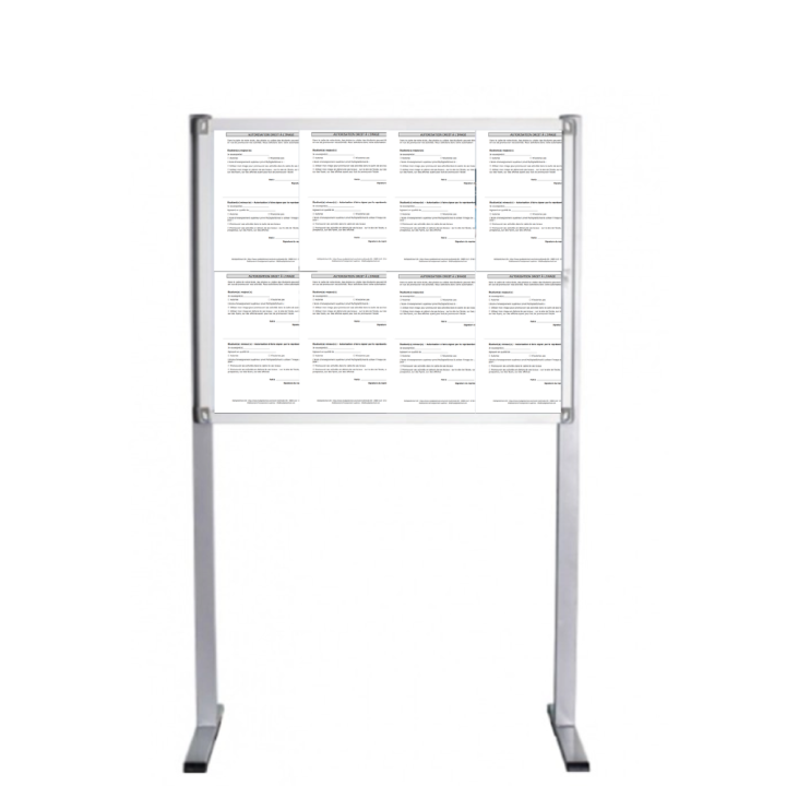 Vitrine affichage extérieur sur pied 8xA4 NF