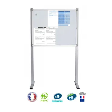 Vitrine affichage extérieur sur pied 8xA4 NF
