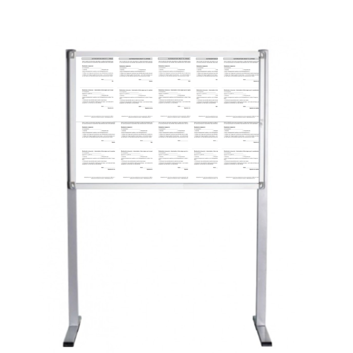 Vitrine affichage extérieur sur pied 10xA4 NF