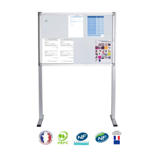 Vitrine affichage extérieur sur pied 10xA4 NF