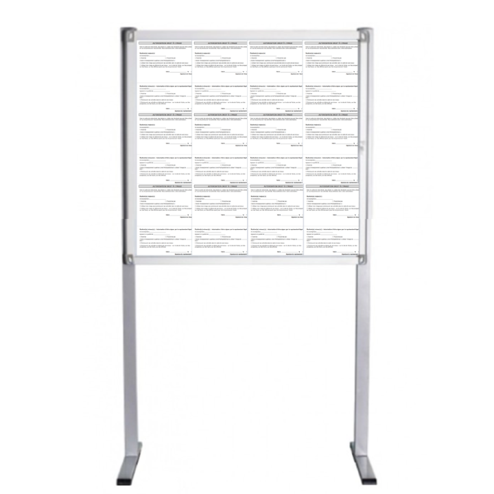 Vitrine affichage extérieur sur pied 12xA4 NF