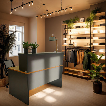 Bureau comptoir Panneaux anthracite