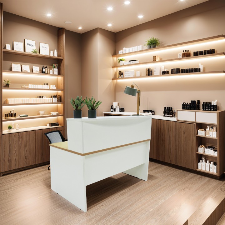 Bureau comptoir Panneaux blanc