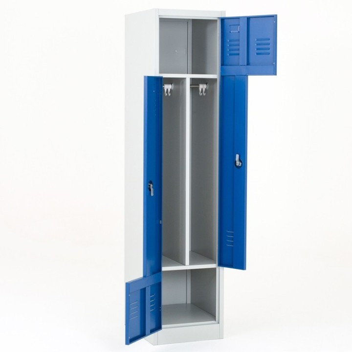 Vestiaire metallique en L - Z - 2 personnes