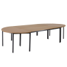 Table de réunion 10 personnes ovale L240 x P120 cm