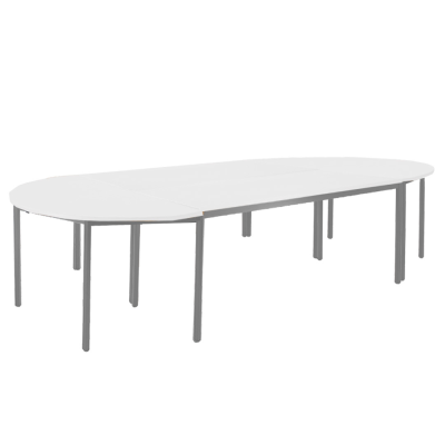 Table de réunion 12 personnes ovale L320 x P160 cm