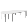 Table de réunion 12 personnes ovale L320 x P160 cm