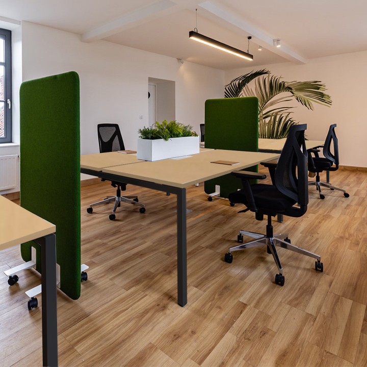 Bureaux Bench 2 personnes pour open Space - Gamme Sierra - Noir | Gosto