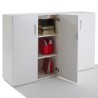 Armoire 4 portes battantes en bois WIST H105xL164xP40 cm