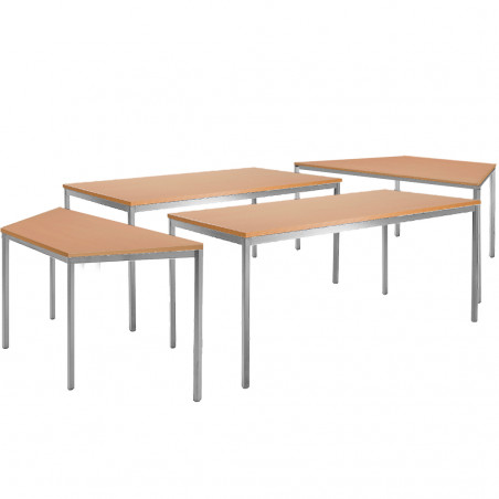 Table de réunion 10 personnes trapézoïdale L240 x P120 cm