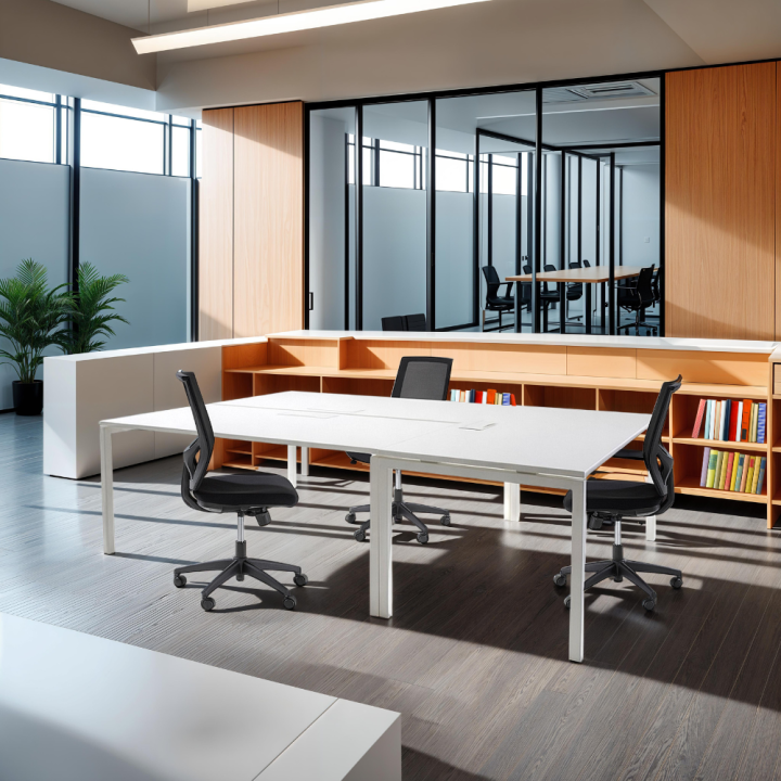 Bureau Bench de 3 personnes pour Open Space - Gamme Sierra